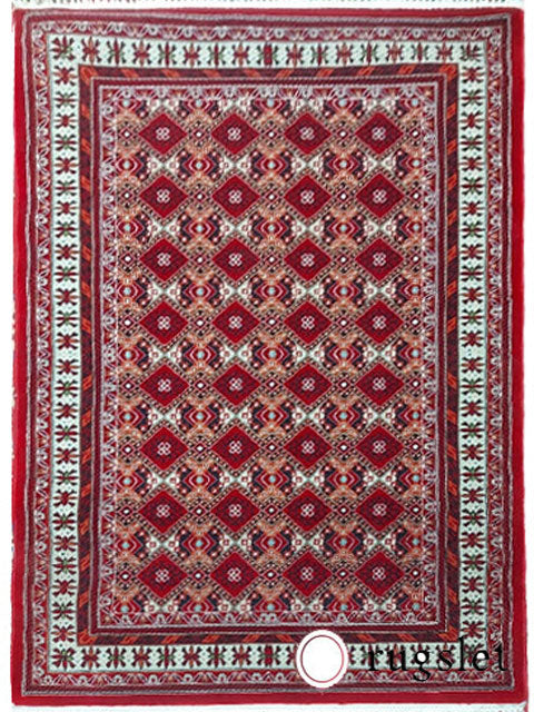 Red Persian Woolen Silk 3' X 5'