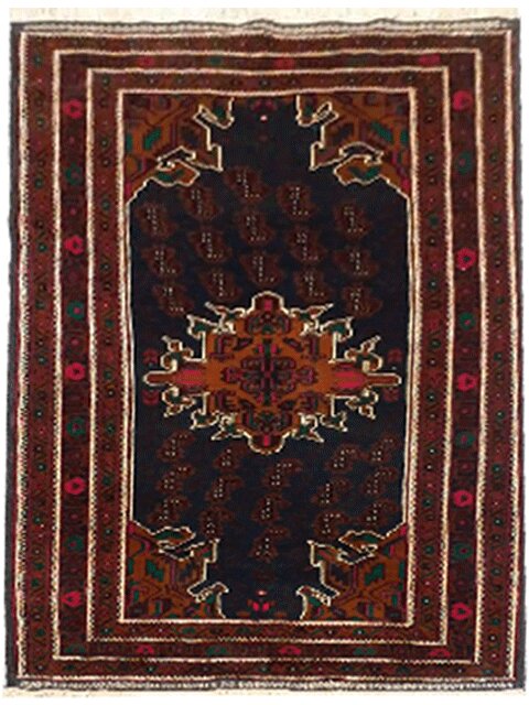Red Afghani Handmade 5' X 8'