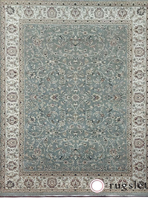 Green Emarati Woolen Silk 4' X 6'