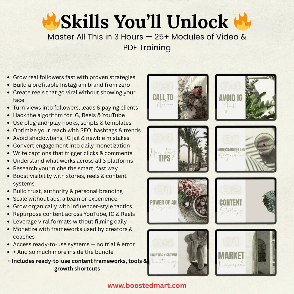 PRO-LEVEL Social Media Mastery — IG + YT + Reels (3-in-1 Bundle)